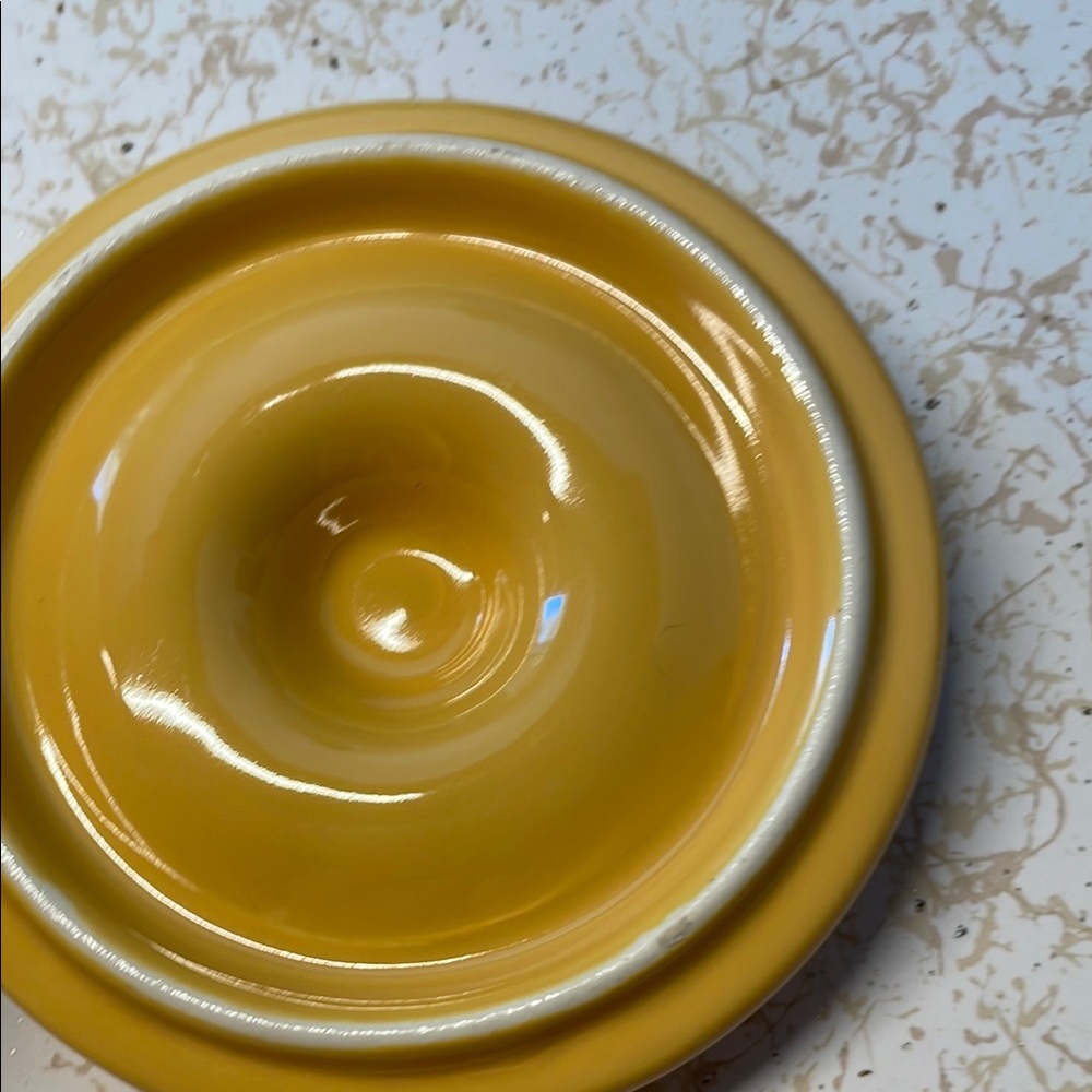 Yellow Ceramic Lidded Bowl - Picture 3 of 4